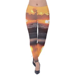 Ocean Sunrise Velvet Leggings