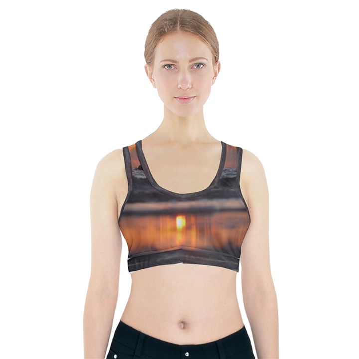 Ocean Sunrise Sports Bra With Pocket