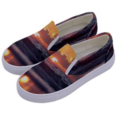 Ocean Sunrise Kids  Canvas Slip Ons by TheLazyPineapple