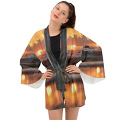 Ocean Sunrise Long Sleeve Kimono by TheLazyPineapple