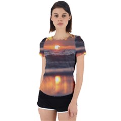 Ocean Sunrise Back Cut Out Sport Tee