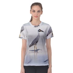 Beach Heron Bird Women s Sport Mesh Tee