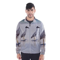 Beach Heron Bird Men s Windbreaker by TheLazyPineapple