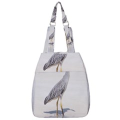 Beach Heron Bird Center Zip Backpack by TheLazyPineapple