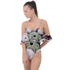 Sea Urchins Drape Piece Swimsuit