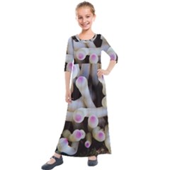 Sea Anemone Kids  Quarter Sleeve Maxi Dress by TheLazyPineapple