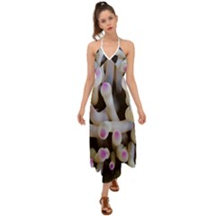 Sea Anemone Halter Tie Back Dress  by TheLazyPineapple