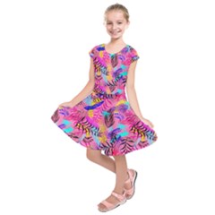 Flowers 50 Kids  Short Sleeve Dress by ArtworkByPatrick