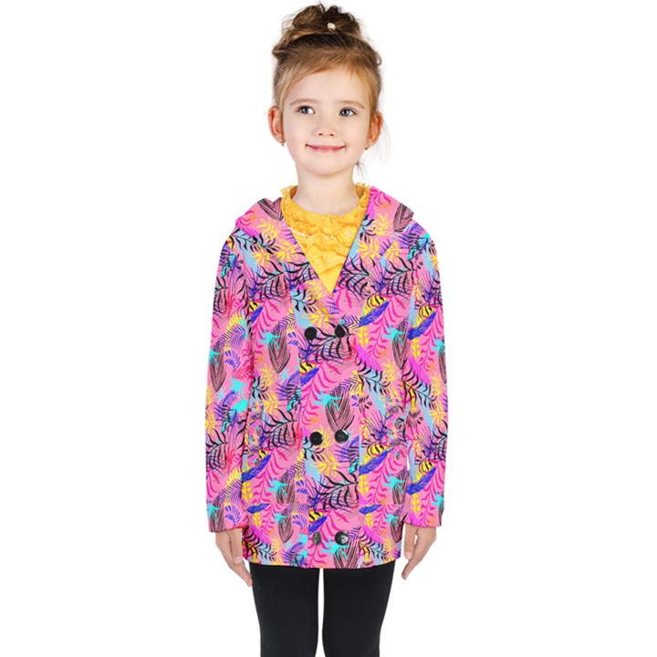 Flowers 50 Kids  Double Breasted Button Coat