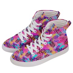 Flowers 50 Men s Hi-top Skate Sneakers by ArtworkByPatrick