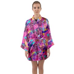 Flowers 50 Long Sleeve Satin Kimono by ArtworkByPatrick