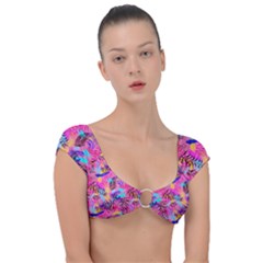 Flowers 50 Cap Sleeve Ring Bikini Top by ArtworkByPatrick