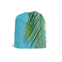 Tropical Palm Drawstring Pouch (large) by TheLazyPineapple