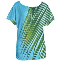 Tropical Palm Women s Oversized Tee by TheLazyPineapple