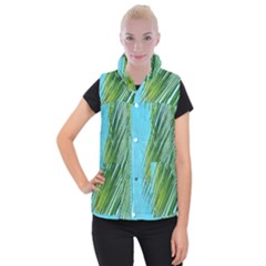 Tropical Palm Women s Button Up Vest by TheLazyPineapple