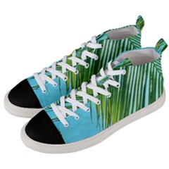 Tropical Palm Men s Mid-top Canvas Sneakers by TheLazyPineapple