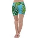 Tropical Palm Lightweight Velour Yoga Shorts View4