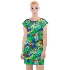 Flowers 50 1 Cap Sleeve Bodycon Dress by ArtworkByPatrick