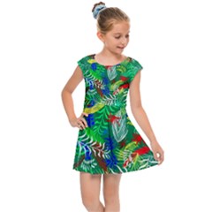 Flowers 50 1 Kids  Cap Sleeve Dress