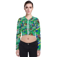 Flowers 50 1 Long Sleeve Zip Up Bomber Jacket by ArtworkByPatrick