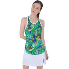 Flowers 50 1 Racer Back Mesh Tank Top