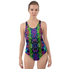 Abstract-r-8 Cut-out Back One Piece Swimsuit by ArtworkByPatrick