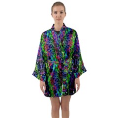 Abstract-r-8 Long Sleeve Satin Kimono by ArtworkByPatrick