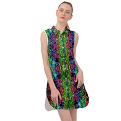 Abstract-r-8 Sleeveless Shirt Dress by ArtworkByPatrick