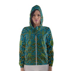 Sun In  The Soft Rainfall Nature Is Blooming Women s Hooded Windbreaker by pepitasart