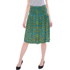 Sun In  The Soft Rainfall Nature Is Blooming Midi Beach Skirt by pepitasart