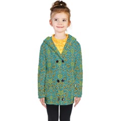 Sun In  The Soft Rainfall Nature Is Blooming Kids  Double Breasted Button Coat by pepitasart