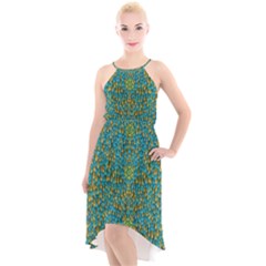 Sun In  The Soft Rainfall Nature Is Blooming High-low Halter Chiffon Dress  by pepitasart