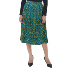 Sun In  The Soft Rainfall Nature Is Blooming Classic Velour Midi Skirt  by pepitasart