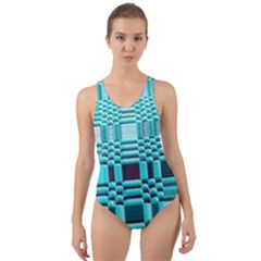 469823231 Glitch37 Cut-out Back One Piece Swimsuit