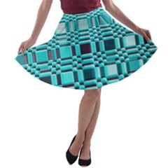 469823231 Glitch37 A-line Skater Skirt by ScottFreeArt