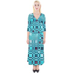 469823231 Glitch37 Quarter Sleeve Wrap Maxi Dress by ScottFreeArt