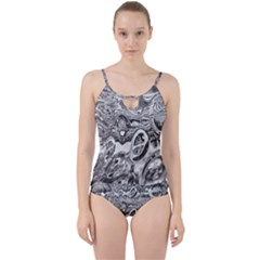 Pebbels In The Pond Cut Out Top Tankini Set