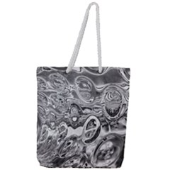 Pebbels In The Pond Full Print Rope Handle Tote (large) by ScottFreeArt