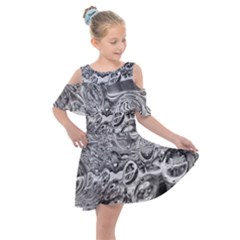 Pebbels In The Pond Kids  Shoulder Cutout Chiffon Dress by ScottFreeArt