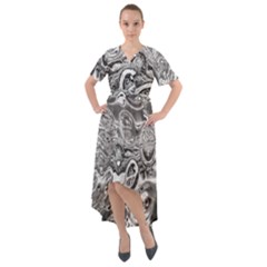 Pebbels In The Pond Front Wrap High Low Dress by ScottFreeArt