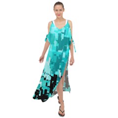 469823231 Glitch48 Maxi Chiffon Cover Up Dress by ScottFreeArt