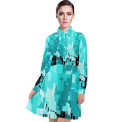 469823231 Glitch48 Long Sleeve Chiffon Shirt Dress by ScottFreeArt