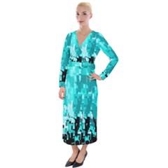 469823231 Glitch48 Velvet Maxi Wrap Dress by ScottFreeArt