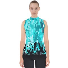 469823231 Glitch48 Mock Neck Shell Top