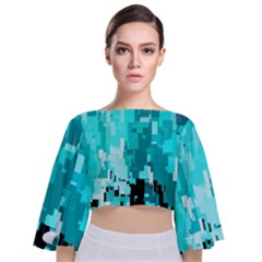 469823231 Glitch48 Tie Back Butterfly Sleeve Chiffon Top by ScottFreeArt