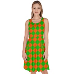 Generated Glitch20 Knee Length Skater Dress With Pockets by ScottFreeArt