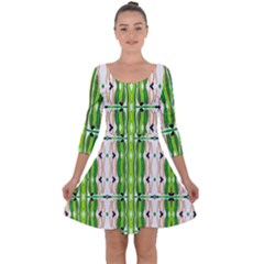 Cocoon Print Quarter Sleeve Skater Dress by ScottFreeArt