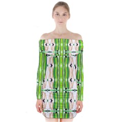 Cocoon Print Long Sleeve Off Shoulder Dress by ScottFreeArt