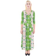 Cocoon Print Quarter Sleeve Wrap Maxi Dress by ScottFreeArt