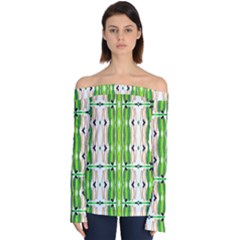 Cocoon Print Off Shoulder Long Sleeve Top by ScottFreeArt